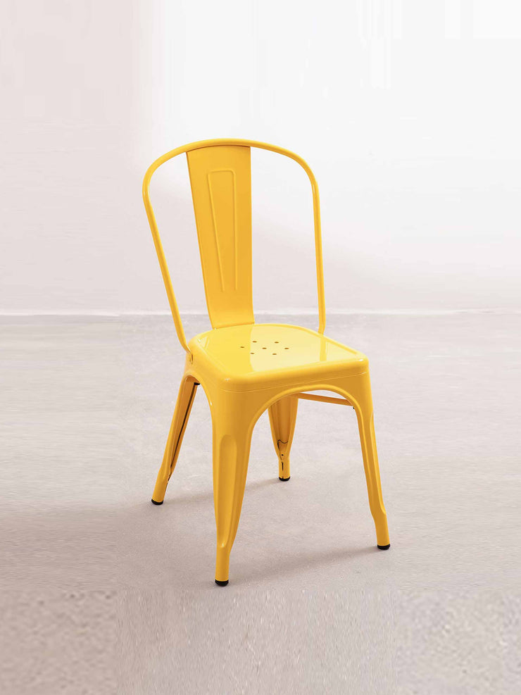 Yellow steel chair Interiors Sklum    - Collagerie