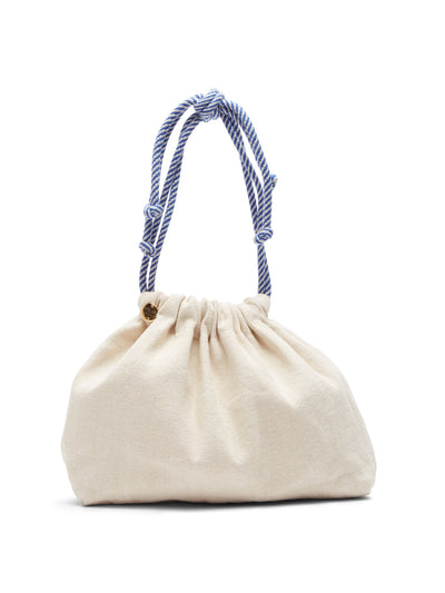 STELAR Anisa small blue drawstring canvas pouch at Collagerie
