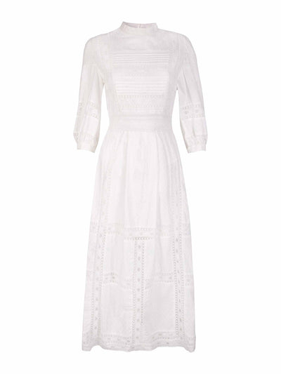 Beulah London White cotton sonia maxi dress at Collagerie