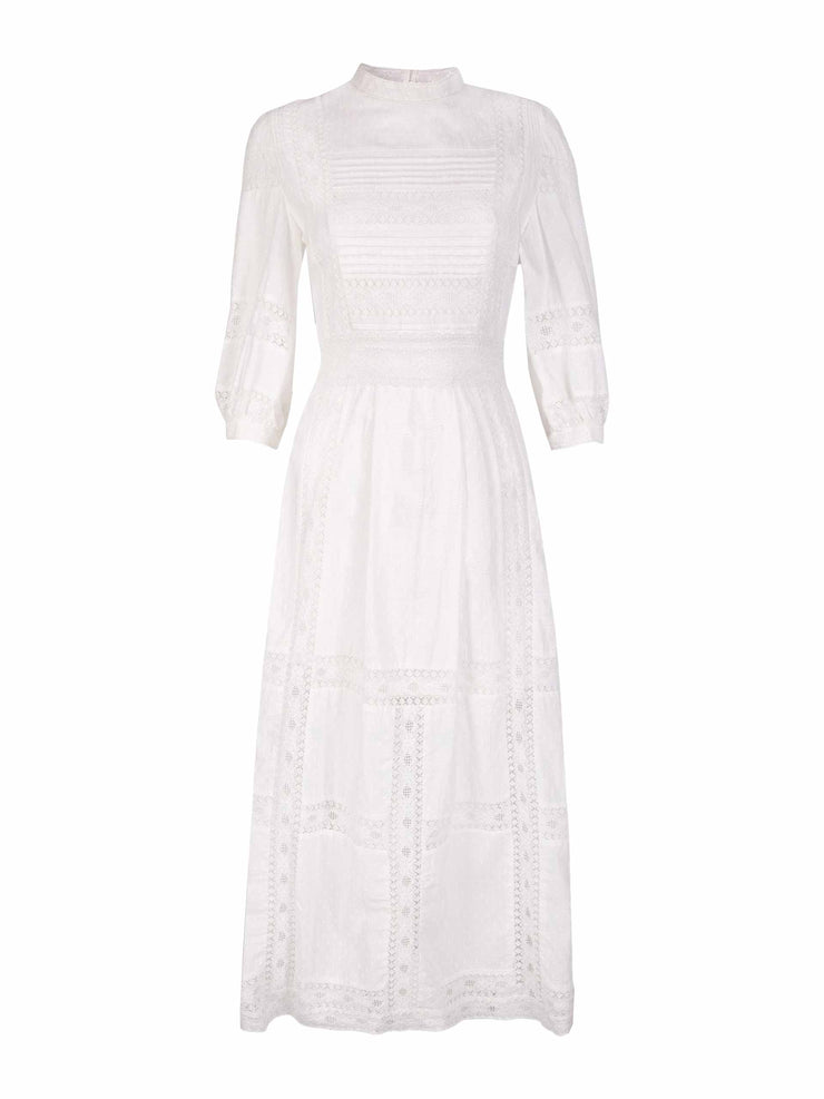 White cotton sonia maxi dress
