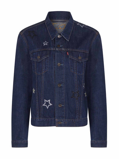The Jacket Bar Dark blue 'Star Struck' denim jacket at Collagerie