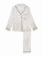 Strawberry print silk pyjamas