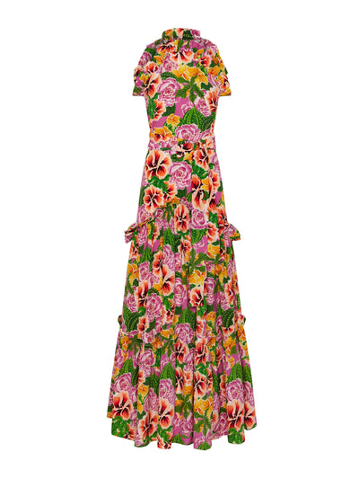 Borgo De Nor Tatiana crepe maxi dress in Aphaea tropical floral print at Collagerie