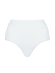 White Lucinda high waist bikini bottoms