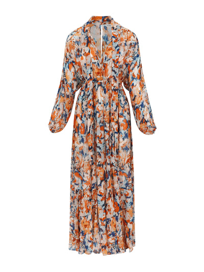 Evarae Monet print Theo silk dress at Collagerie