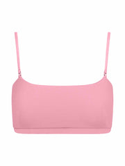 Pink Sienna straight neckline bikini top