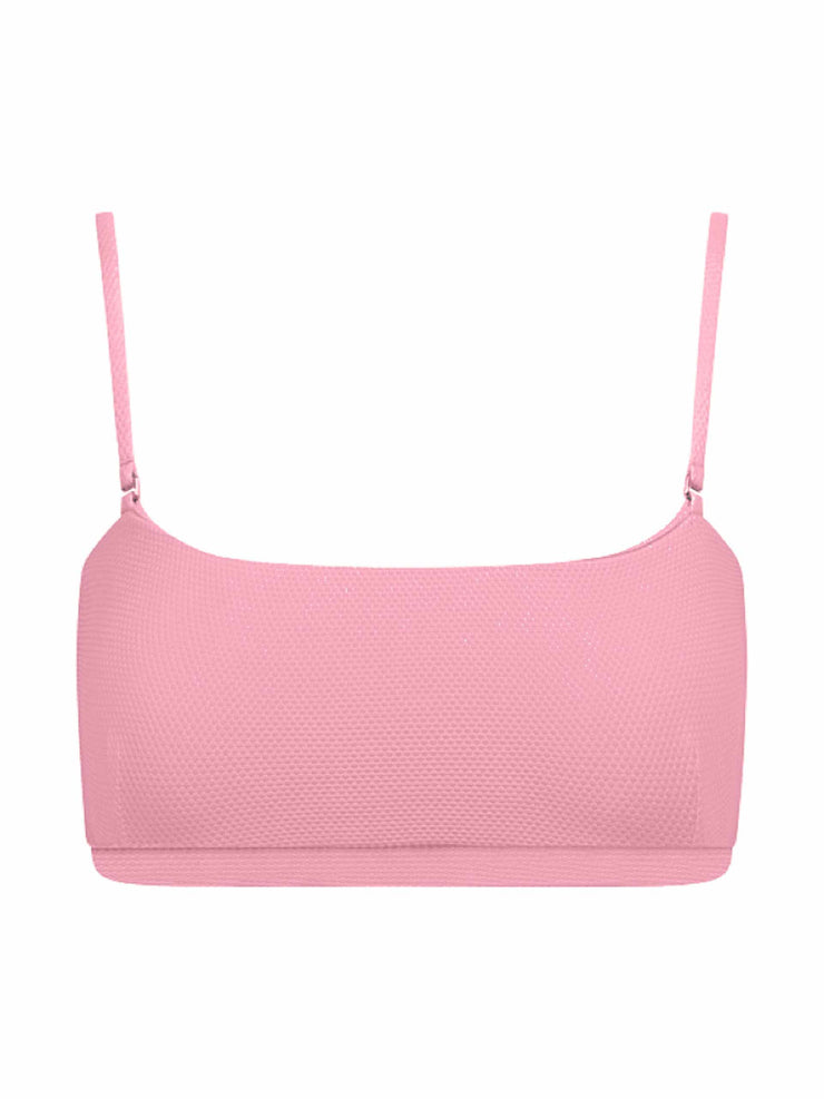 Pink Sienna straight neckline bikini top