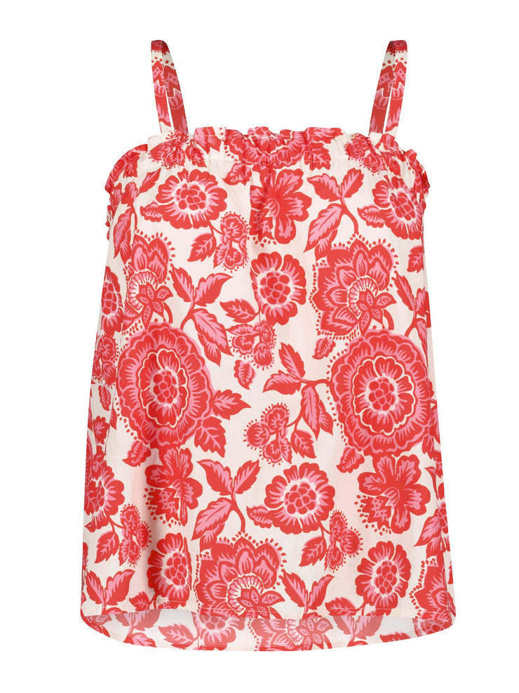 Isaaca pink and red printed organic cotton top