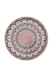Pink round scallop platter