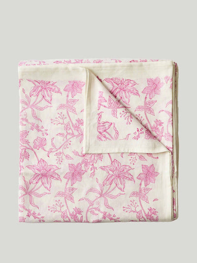 Maison Margaux Allegra pink tablecloth at Collagerie
