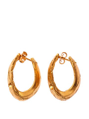 Gold surreal hoop earrings