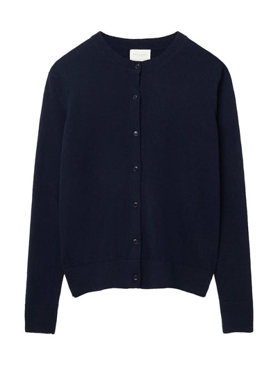 Navygrey The Classic crew cardigan in navy at Collagerie