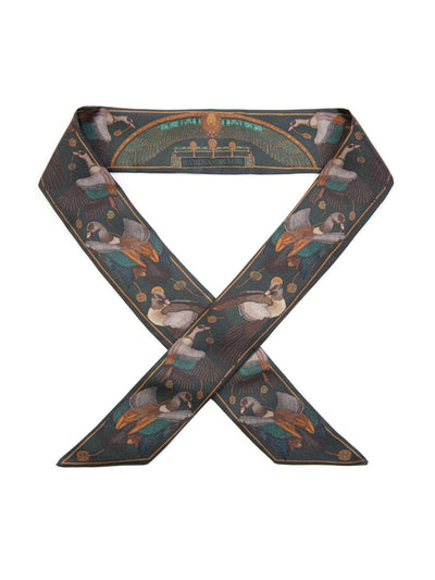 Sabina Savage The Heralds of Horus small silk ribbon scarf at Collagerie