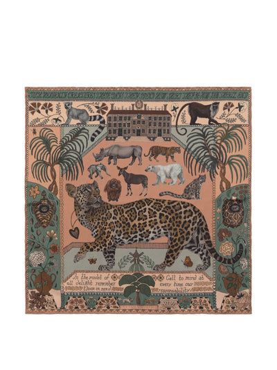 Sabina Savage The Jaguar's Paradise 42cm silk twill scarf at Collagerie