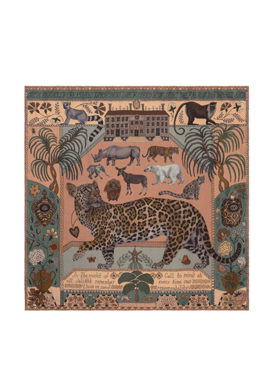 Sabina Savage The Jaguar's Paradise 90cm silk twill scarf at Collagerie
