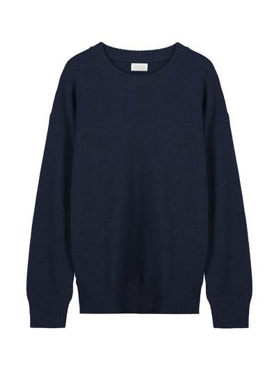 Navygrey The Relaxed knit in navy at Collagerie