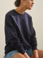 The Relaxed-fit sweatshirt in true navy Clothing Navygrey    - Collagerie