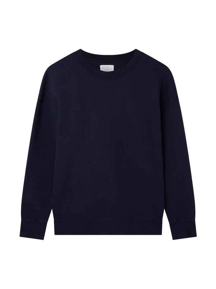 The Relaxed-fit sweatshirt in true navy Clothing Navygrey    - Collagerie