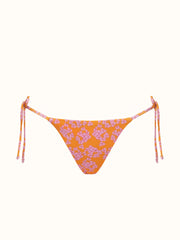 Borgo de Nor x Talia Collins orange and lilac sirona tie me up bikini bottoms