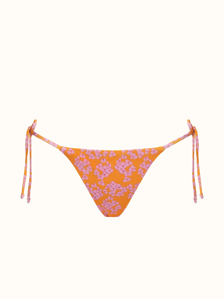 Borgo de Nor x Talia Collins orange and lilac sirona tie me up bikini bottoms