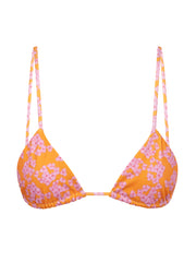 Borgo de Nor x Talia Collins orange and lilac sirona triangle bikini top