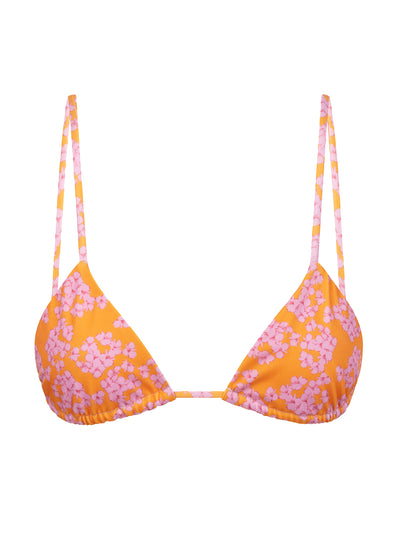 Borgo De Nor Borgo de Nor x Talia Collins orange and lilac sirona triangle bikini top at Collagerie