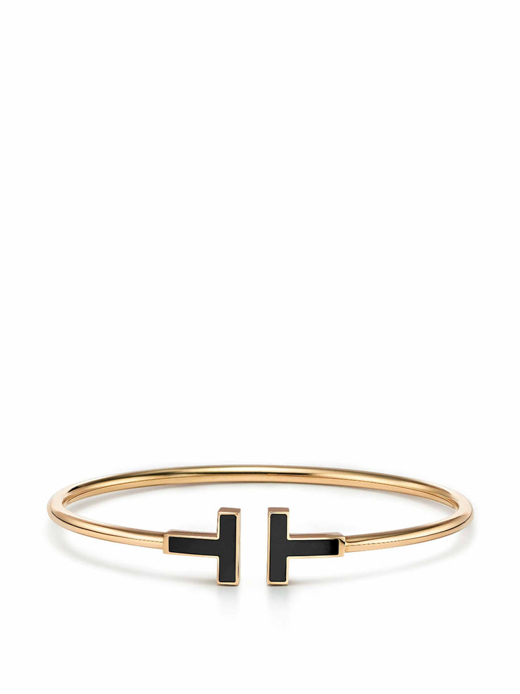 18k gold with black onyx bracelet