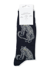 Men’s black and white Sansindo Tiger print socks