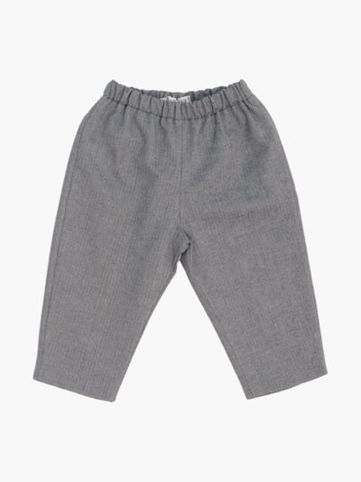 Amaia Tito blue herringbone baby trousers at Collagerie