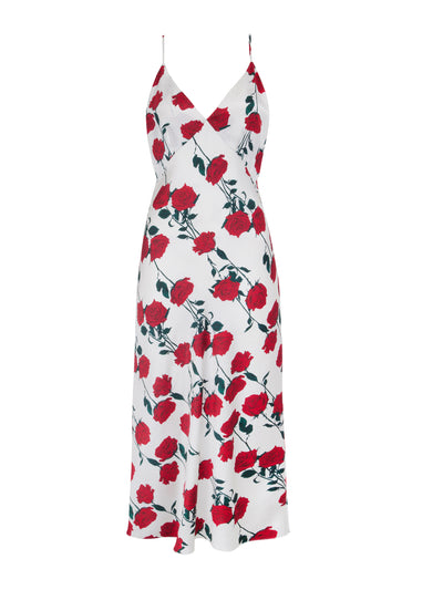 Emilia Wickstead Green and ivory Trinny slip dress at Collagerie