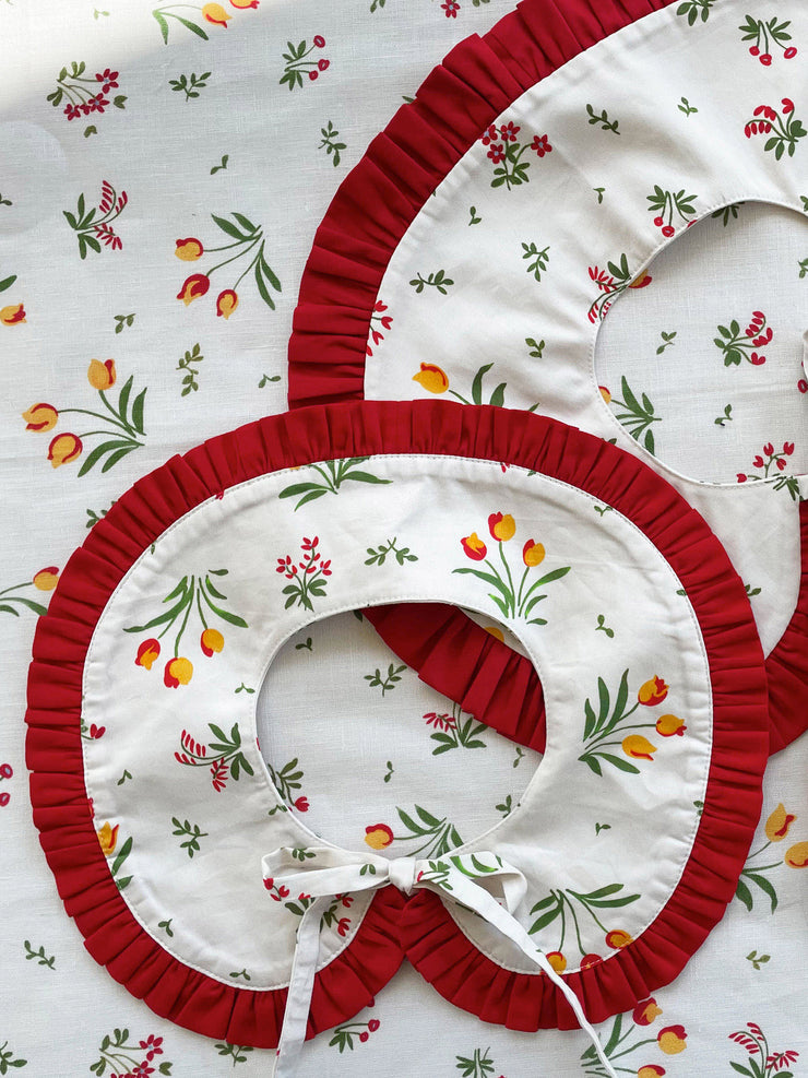 Printed cotton collar petite