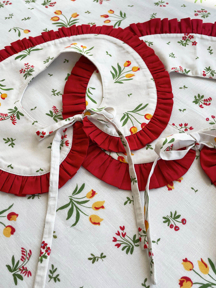Printed cotton collar petite