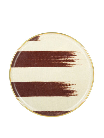 Dar Leone Brown coconut round tray at Collagerie