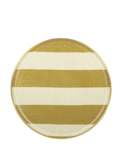 Dar Leone Soursop lime round tray at Collagerie