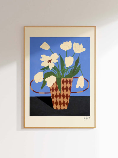 Carla Llanos Print | 'White Flowers' at Collagerie