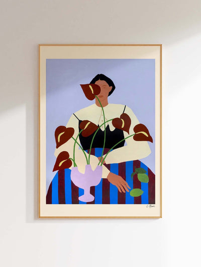 Carla Llanos Print | 'Anthurium Flowers' at Collagerie