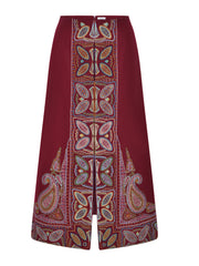 Red embroidered Kayla skirt