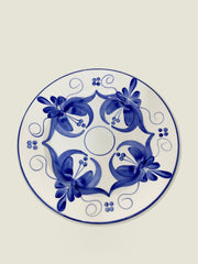 Liliana blue and white ceramic dinner plate
