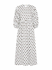 Vanessa black and beige floral midi dress