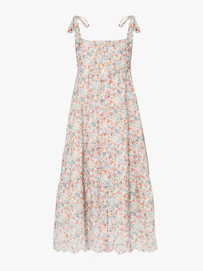 ERDEM Georgia embroidered Liberty meadows linen dress at Collagerie