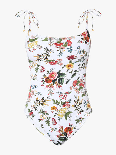 ERDEM Evanthe floral swimsuit at Collagerie
