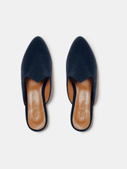 Dark smoke velvet Venetian mule