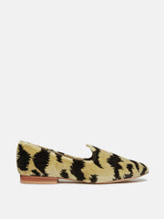 Tiger print velvet Venetian slipper