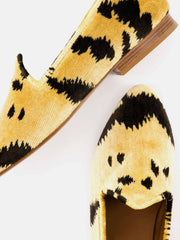 Tiger print velvet Venetian slipper