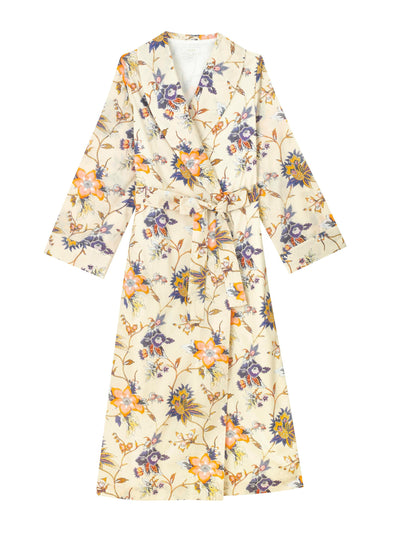 Yolke Cotton floral dressing gown at Collagerie