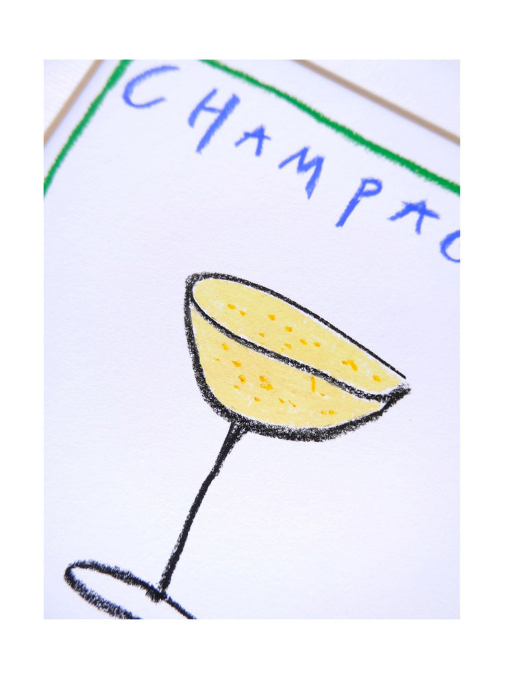 ‘Champagne Please’ print