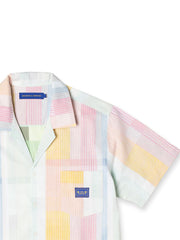 Multicoloured pastel printed cuban pyjama set