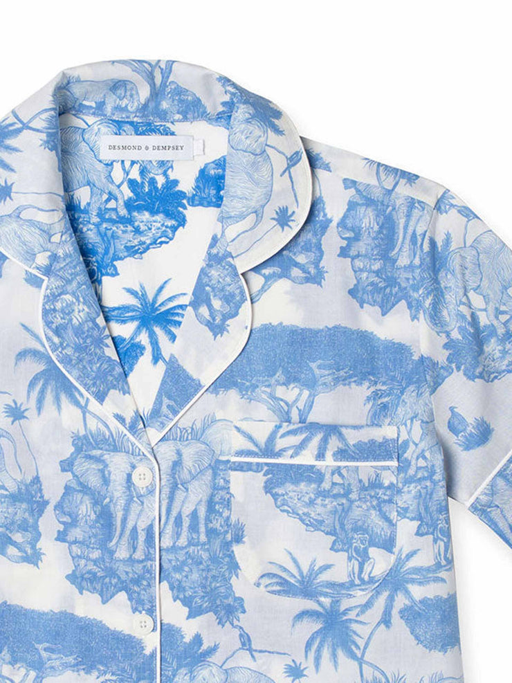 Short Loxodonta blue print pyjama set