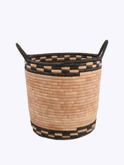 Large woven monochrome storage basket