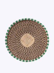 Large green beaded binga basket 3